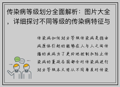 传染病等级划分全面解析：图片大全，详细探讨不同等级的传染病特征与应对策略